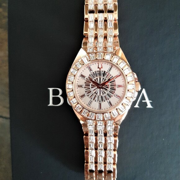 Bulova Rose Gold and Silver Women's Watch - Picture 5 of 5